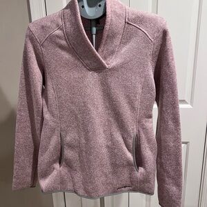 Eddie Bauer Women's Heathered Pink Cowl Neck Sweater